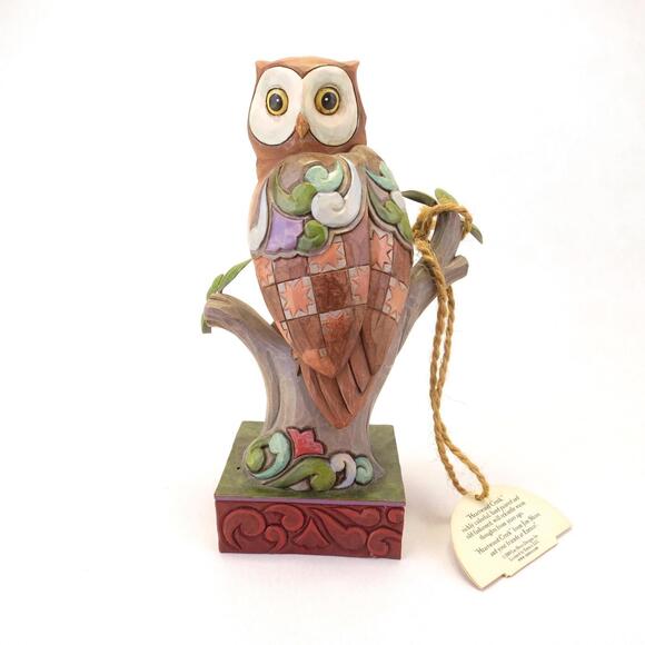 Jim Shore Wide Eyed and Wise Perched Owl Heartwood Creek 4016891